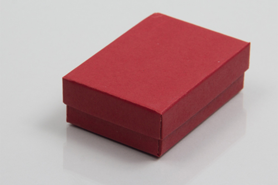 (#32) 3-1/16 x 2-1/8 x 1 MATTE BRICK RED JEWELRY BOXES