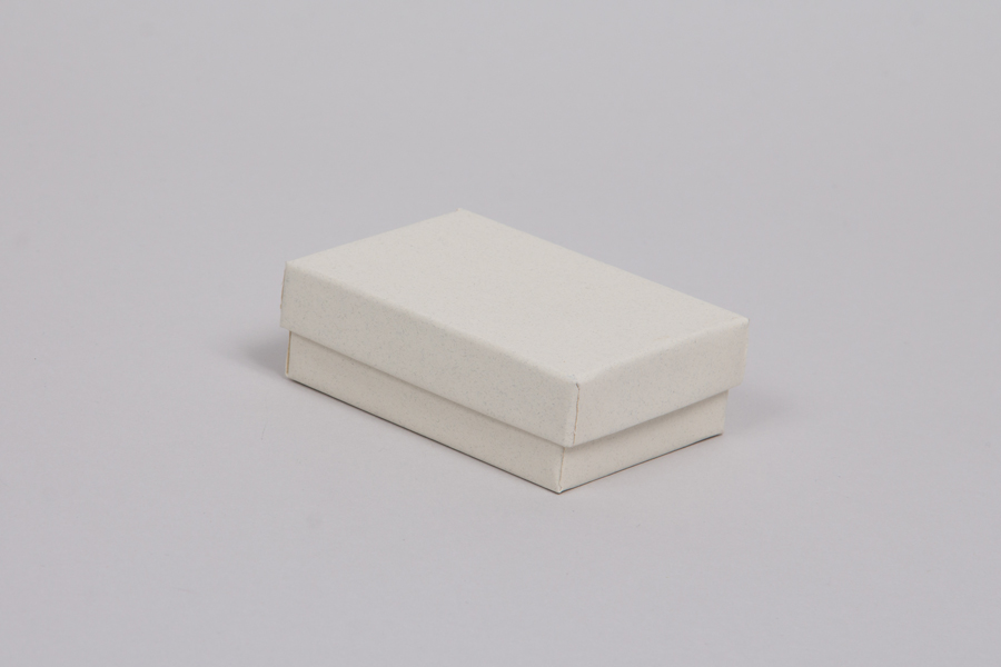 (#32) 3-1/16 x 2-1/8 x 1 MATTE WHITE SAND JEWELRY BOXES