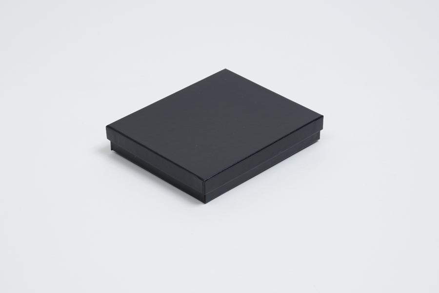 (#53) 5-1/4 x 3-3/4 x 7/8 BLACK SEMI-GLOSS JEWELRY BOXES