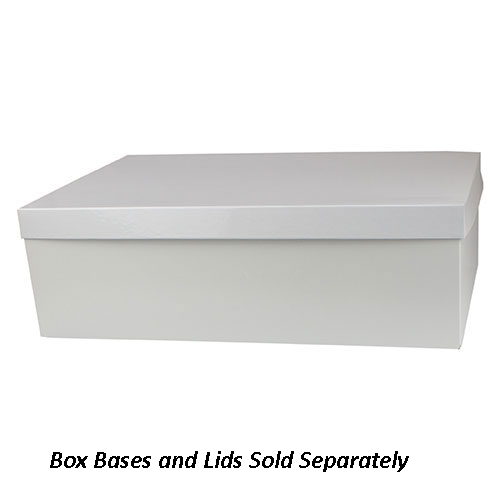 19 x 12 x 6 WHITE GLOSS HI-WALL GIFT BOX BASES *LIDS SOLD SEPARATELY*