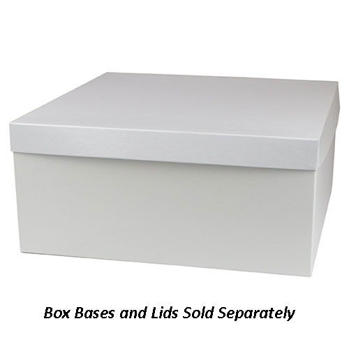 14 x 14 x 6 WHITE GLOSS HI-WALL GIFT BOX BASES *LIDS SOLD SEPARATELY*