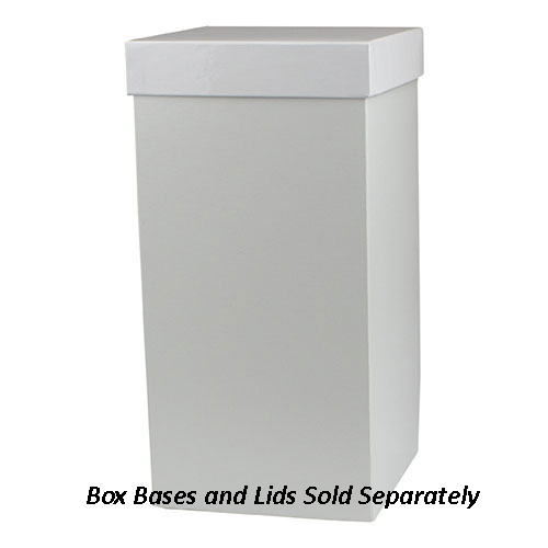 6 x 6 x 12 WHITE GLOSS HI-WALL GIFT BOX BASES *LIDS SOLD SEPARATELY*