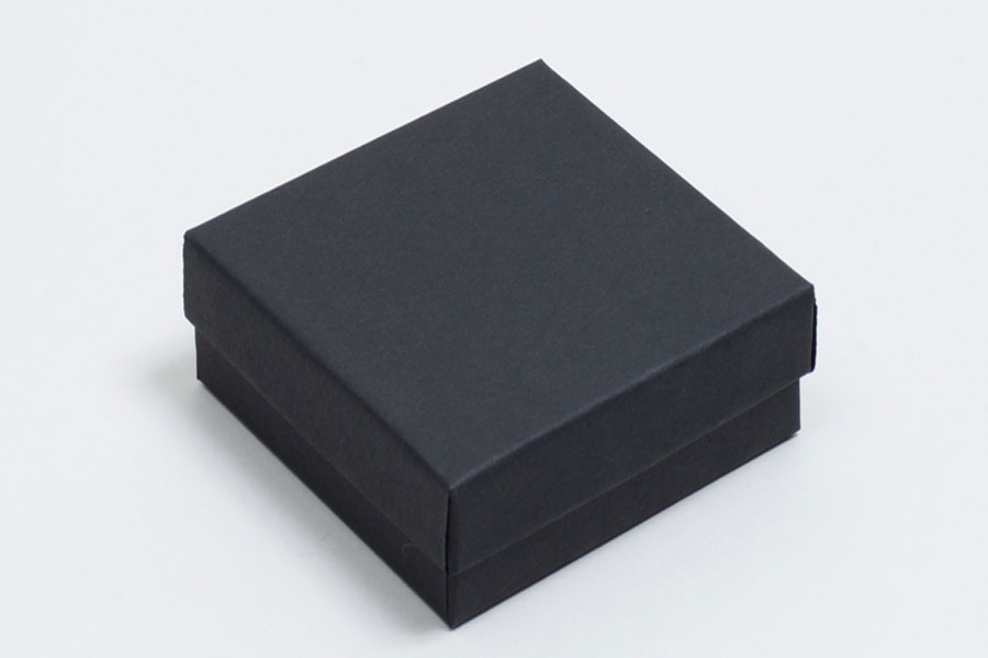 (#33D) 3-1/2 x 3-1/2 x 1-1/2 BLACK ONYX JEWELRY BOXES