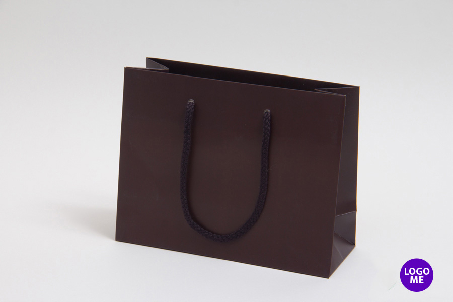 9 x 3.5 x 7 MATTE CHOCOLATE EUROTOTE SHOPPING BAGS ***LIMITED AVAILABILITY***