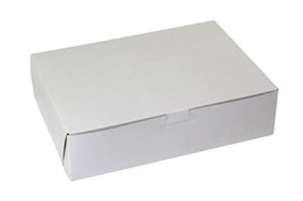 25-7/8 x 18-3/8 x 3-7/8 WHITE ONE-PIECE BAKERY BOXES
