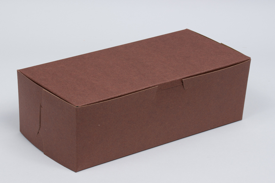6-1/4 x 3-3/4 x 2-1/8 CHOCOLATE ONE-PIECE BAKERY BOXES