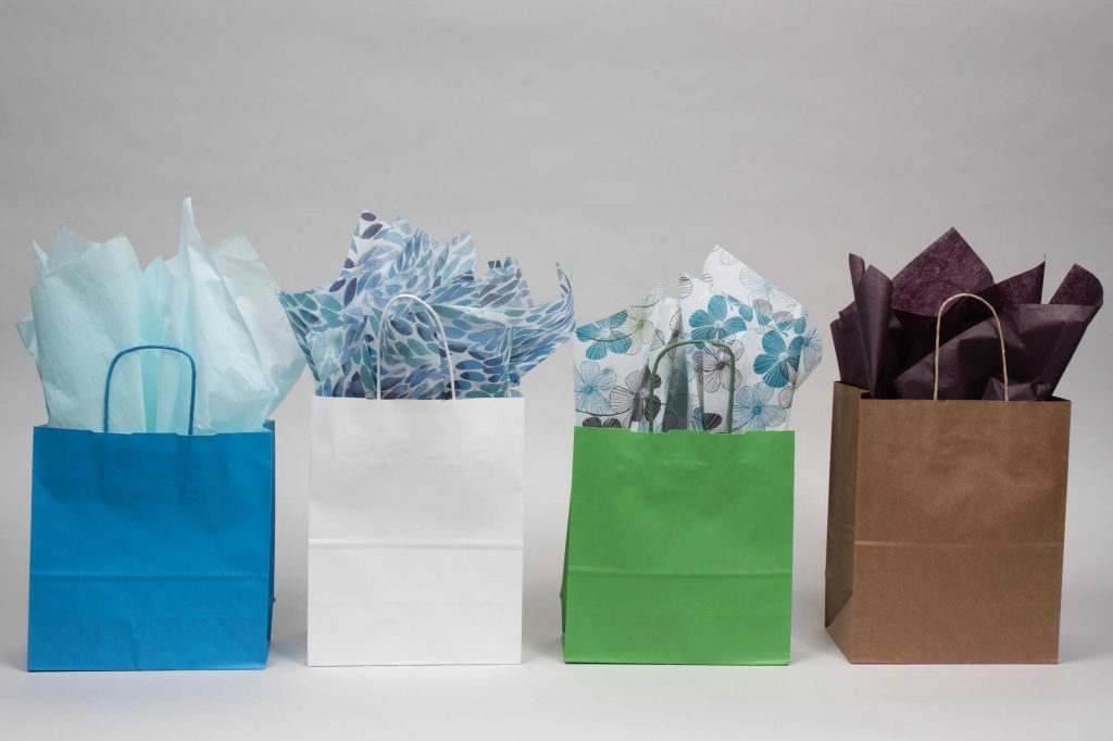 bags with tissue paper
