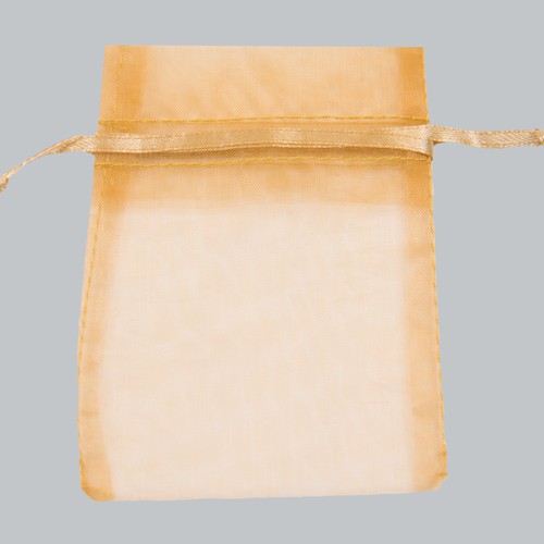 5 x 6-1/2 GOLD SHEER ORGANZA POUCHES