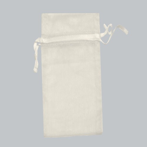 6 x 14 WHITE SHEER ORGANZA POUCHES