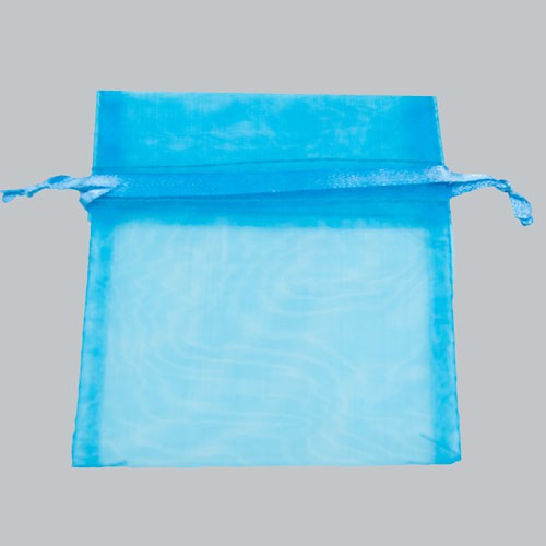 5 x 6-1/2 TURQUOISE SHEER ORGANZA POUCHES