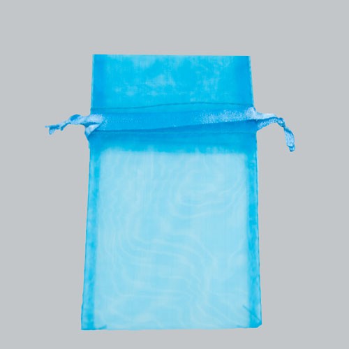 5-1/2 x 9 TURQUOISE SHEER ORGANZA POUCHES