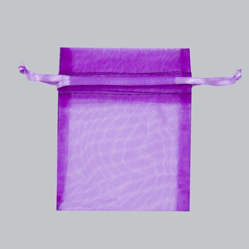 3 x 4 Ultra Violet Sheer Organza Pouches