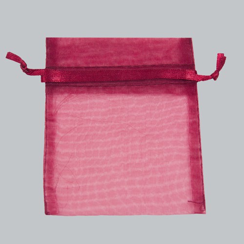 3 x 4 BURGUNDY SHEER ORGANZA POUCHES