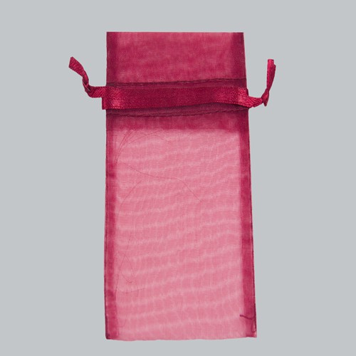 6 x 14 BURGUNDY SHEER ORGANZA POUCHES