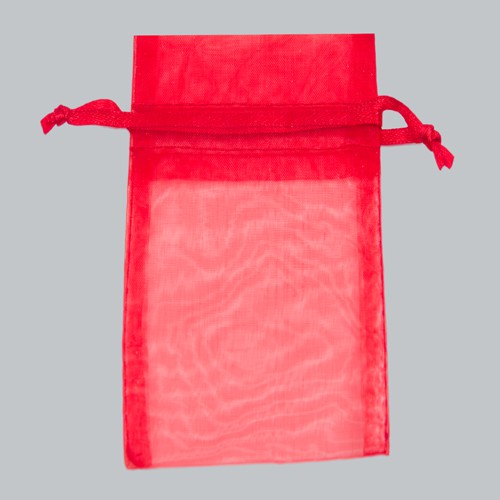 5-1/2 x 9 RED SHEER ORGANZA POUCHES