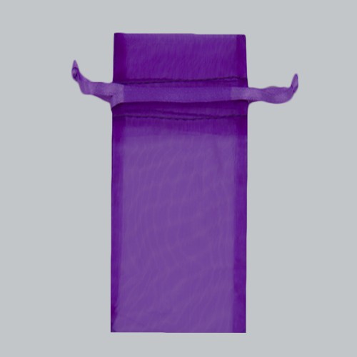 6 x 14 PURPLE SHEER ORGANZA POUCHES