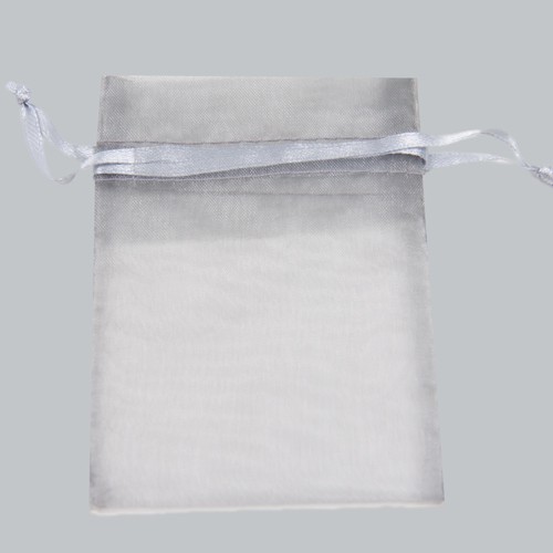 5 x 6-1/2 SILVER SHEER ORGANZA POUCHES