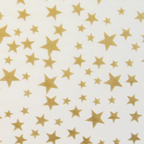 20 x 30 GOLD STARS/WHITE PRECIOUS METALS TISSUE PAPER