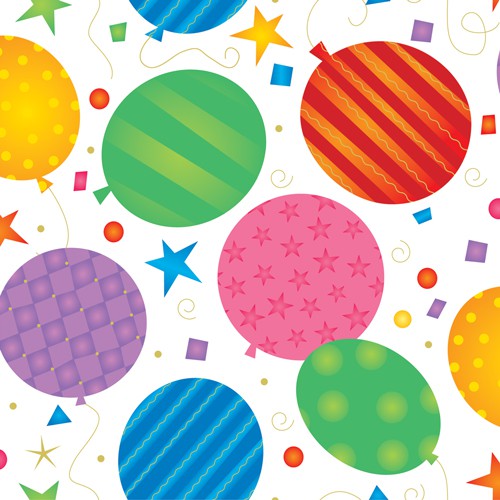 20 x 30 FESTIVE BALLOONS TISSUE PAPER