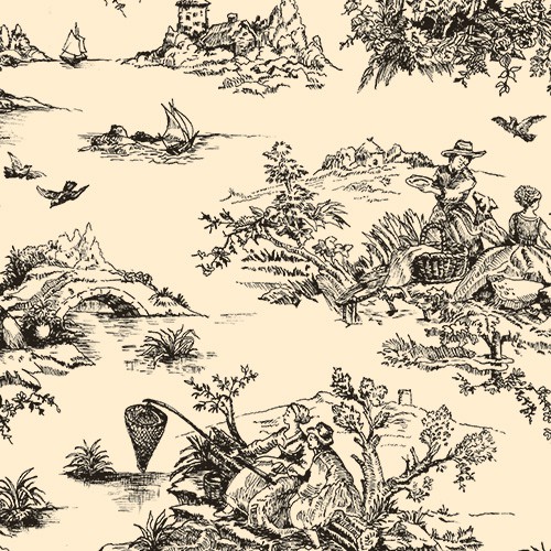 20 x 30 BLACK TOILE TISSUE PAPER
