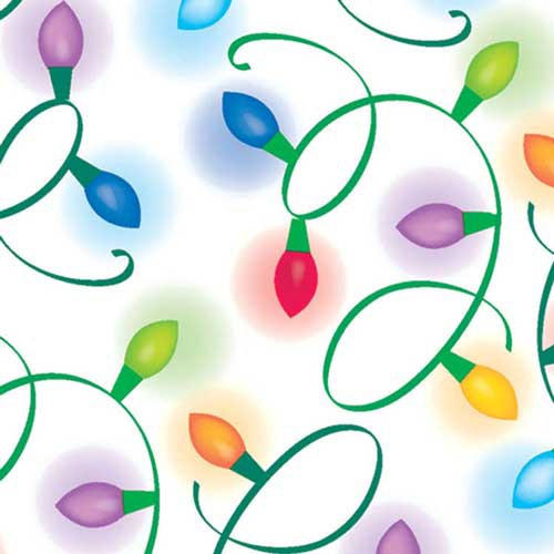 20 x 30 TREE LIGHTS HOLIDAY TISSUE PAPER