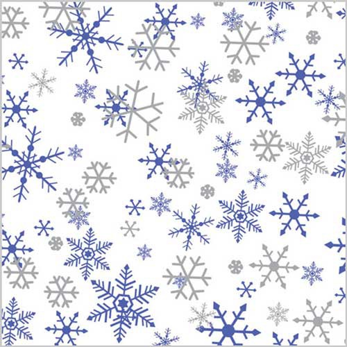 20 x 30 SILVER/PURPLE SNOW HOLIDAY TISSUE PAPER
