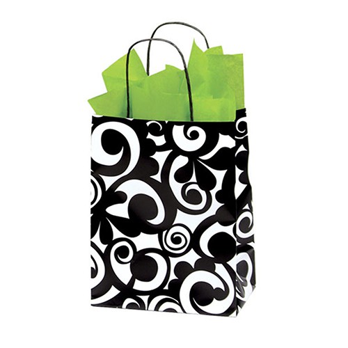 8 x 5 x 10 BOLD SCROLL PAPER SHOPPING BAGS