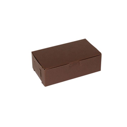 6.25 x 3.75 x 2.125 CHOCOLATE ONE-PIECE BAKERY BOXES