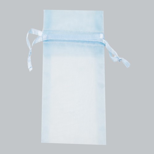 6 x 14 LIGHT BLUE SHEER ORGANZA POUCHES