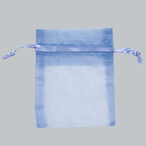 3 x 4 SMOKE BLUE SHEER ORGANZA POUCHES