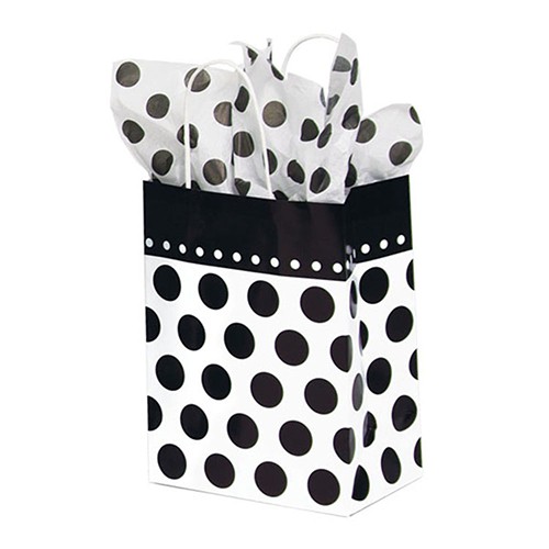 8 x 5 x 10 DOMINO DOTS PAPER SHOPPING BAGS
