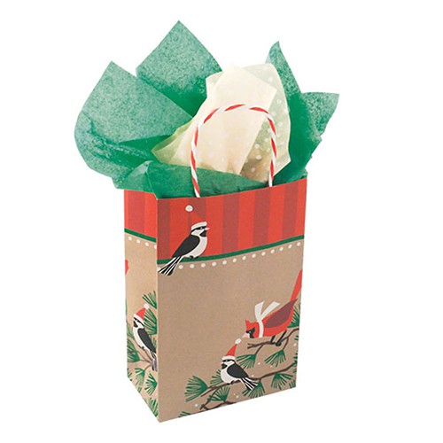 5.25 x 3.5 x 8.25 SNOWBIRDS PAPER SHOPPING BAGS