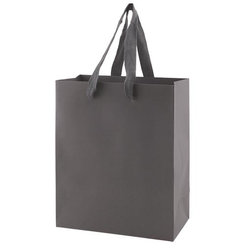 8 x 4 x 10 MATTE CHARCOAL TINTED PAPER EUROTOTES