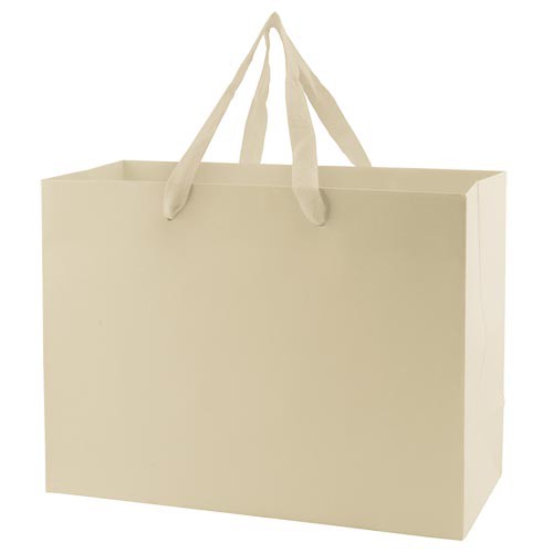 13 x 5 x 10 MATTE IVORY TINTED PAPER EUROTOTES