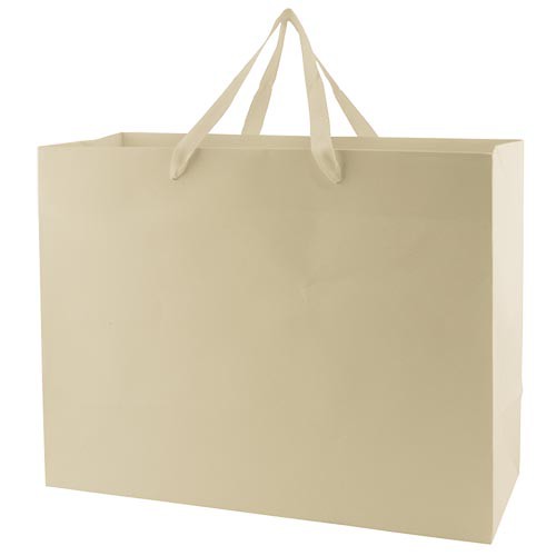 16 x 6 x 12 MATTE IVORY TINTED PAPER EUROTOTES