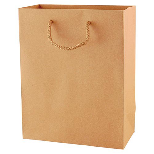 8 x 4 x 10 NATURAL KRAFT EUROTOTE SHOPPING BAGS