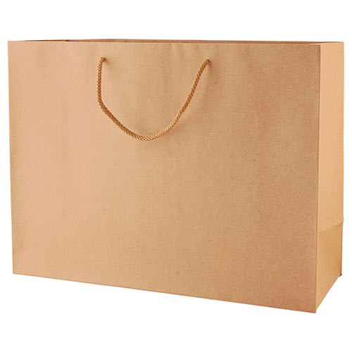 16 x 6 x 12 NATURAL KRAFT EUROTOTE SHOPPING BAGS