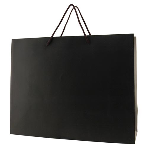 13 x 5 x 10 MATTE BLACK EUROTOTE SHOPPING BAGS