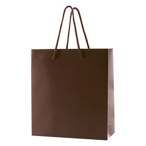 6 x 3.5 x 6.5 MATTE CHOCOLATE EUROTOTE SHOPPING BAGS