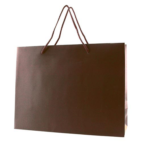 9 x 3.5 x 7 MATTE CHOCOLATE EUROTOTE SHOPPING BAGS