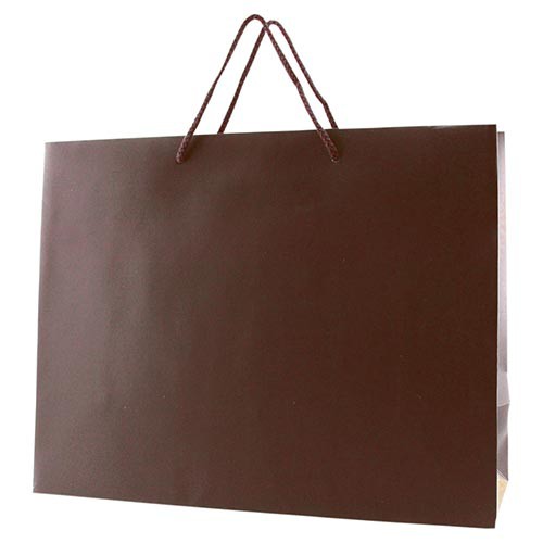 13 x 5 x 10 MATTE CHOCOLATE EUROTOTE SHOPPING BAGS