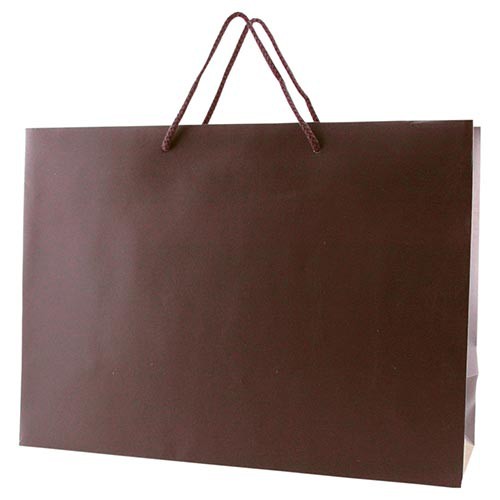 16 x 6 x 12 MATTE CHOCOLATE EUROTOTE SHOPPING BAGS