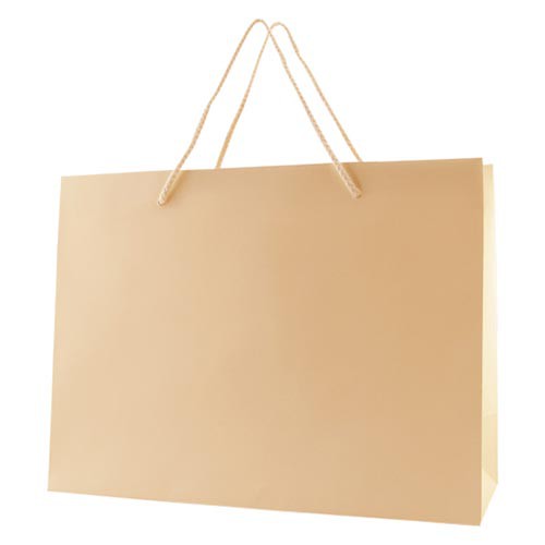 9 x 3.5 x 7 MATTE IVORY EUROTOTE SHOPPING BAGS