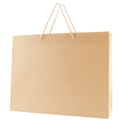 16 x 6 x 12 MATTE IVORY EUROTOTE SHOPPING BAGS