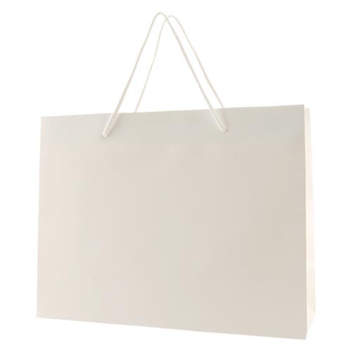 9 x 3.5 x 7 MATTE WHITE EUROTOTE SHOPPING BAGS