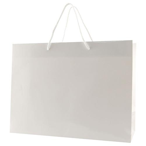 16 x 6 x 12 WHITE GLOSS PAPER EUROTOTE SHOPPING BAGS