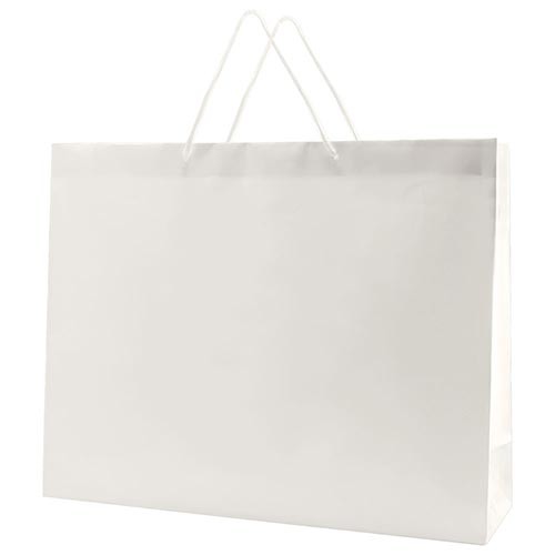 20 x 6 x 16 WHITE GLOSS PAPER EUROTOTE SHOPPING BAGS