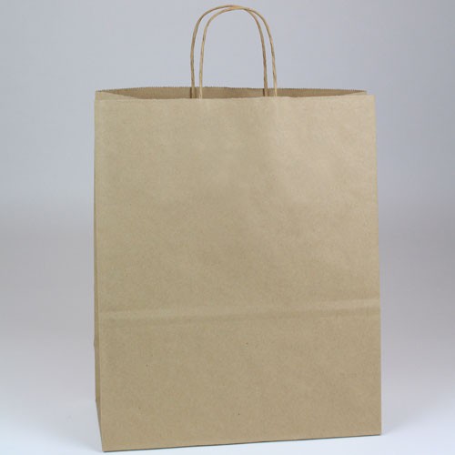 13 x 6 x 15.75 ECONOMY NATURAL KRAFT PAPER SHOPPING BAGS