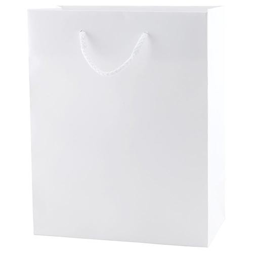 8 x 4 x 10 WHITE KRAFT EUROTOTE SHOPPING BAGS