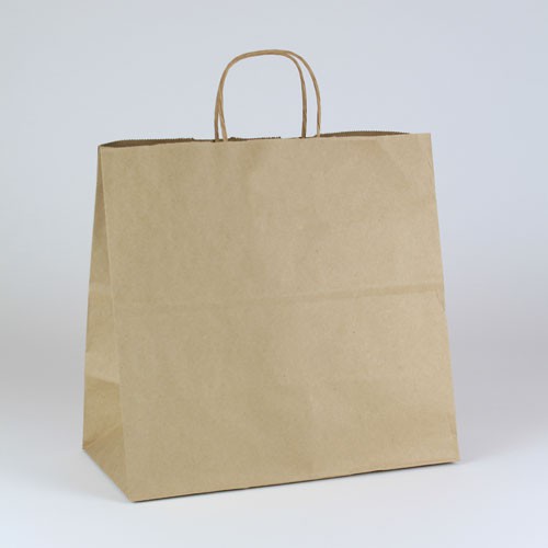 13 x 7 x 13 PREMIUM ECOPLUS™ NATURAL KRAFT PAPER SHOPPING BAGS